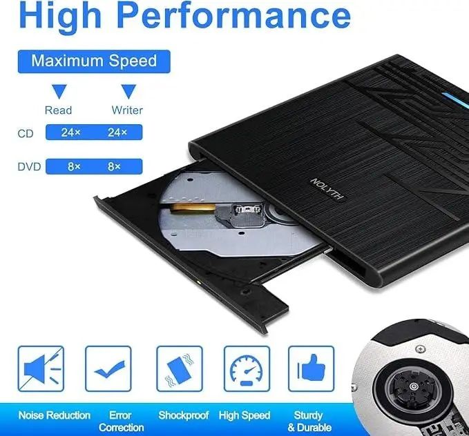 Зовнішній дисковод Nolyth External CD DVD Drive CT06
