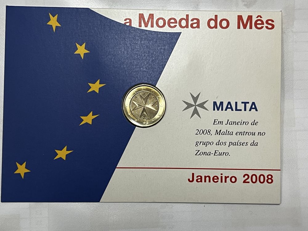 3 moedas de 1€ em blister