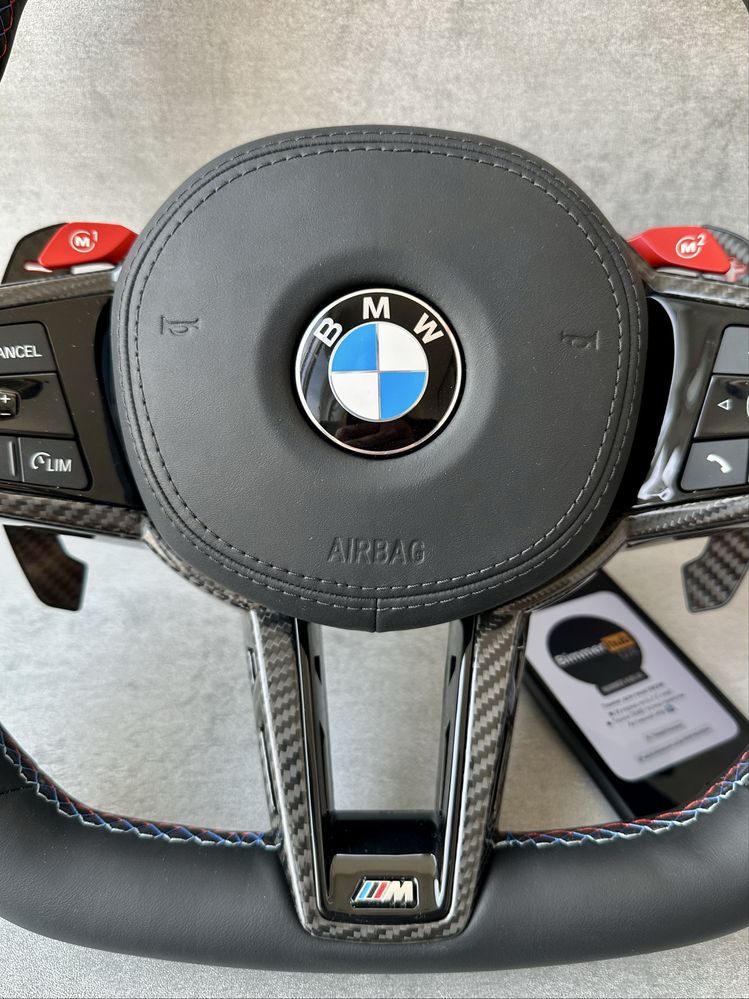 М руль карбон m1 m2 BMW G series g20 g30 g01 g05 g07 подогрев вибро