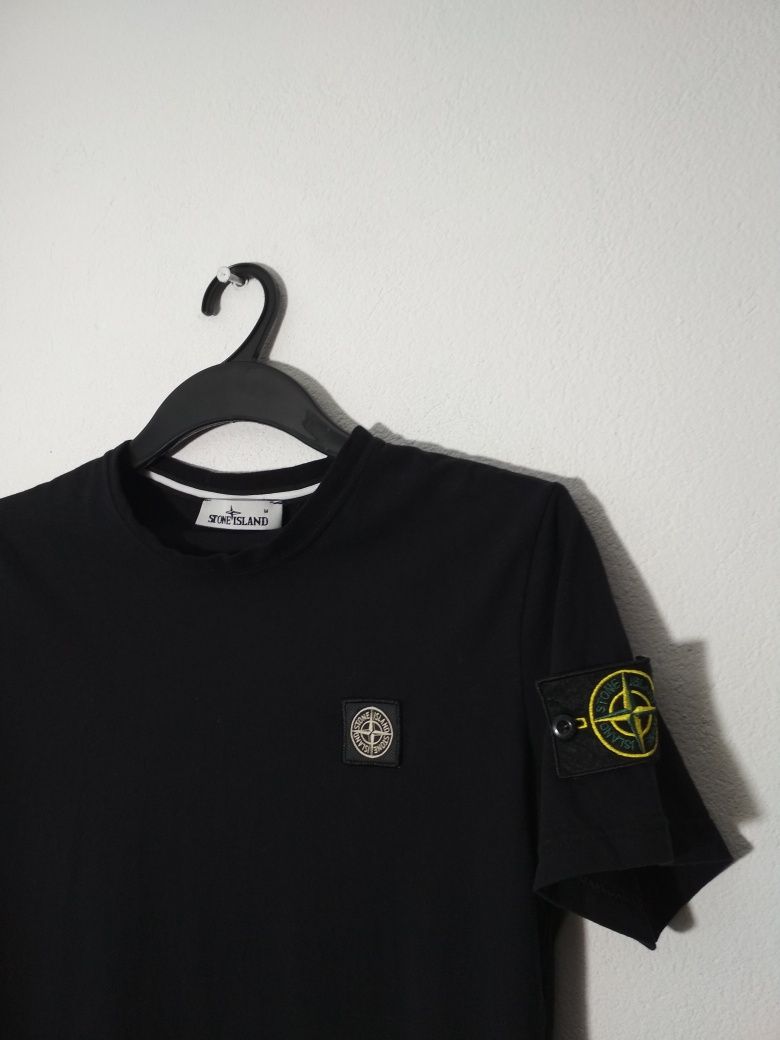 Stone Island t-shirt czarna koszulka unisex M