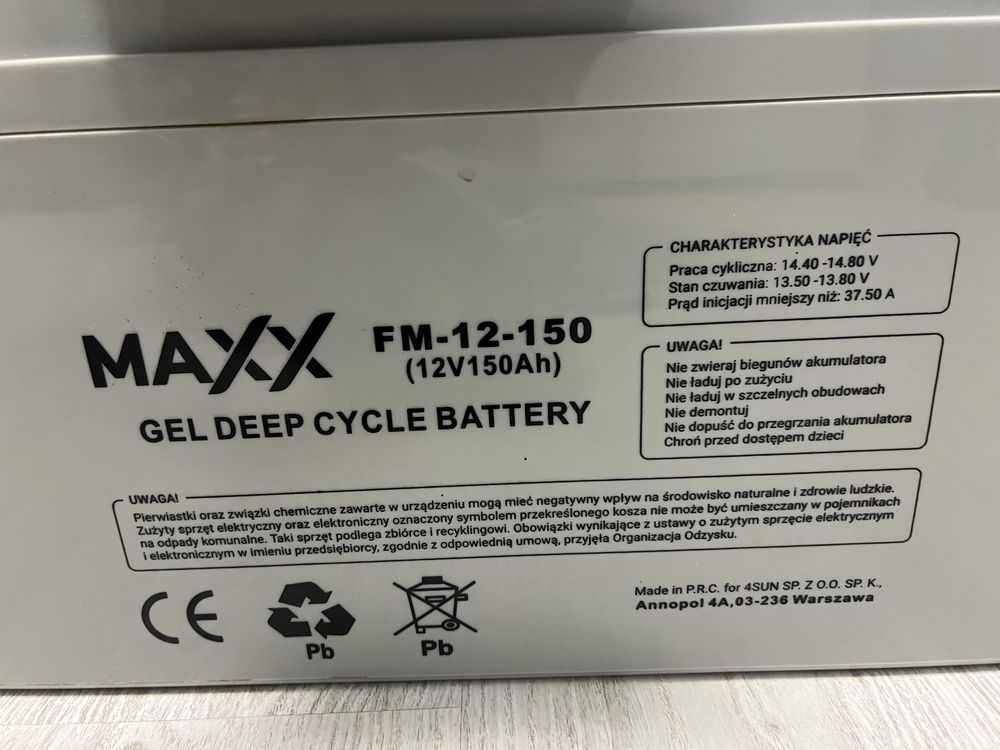 ДБЖ інвертор VOLT POLSKA sinus PRO-800E+батарея MAXX 150Ah 12v