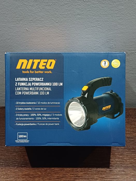 Niteo latarka szperacz z funkcją powerbanku 100 LM