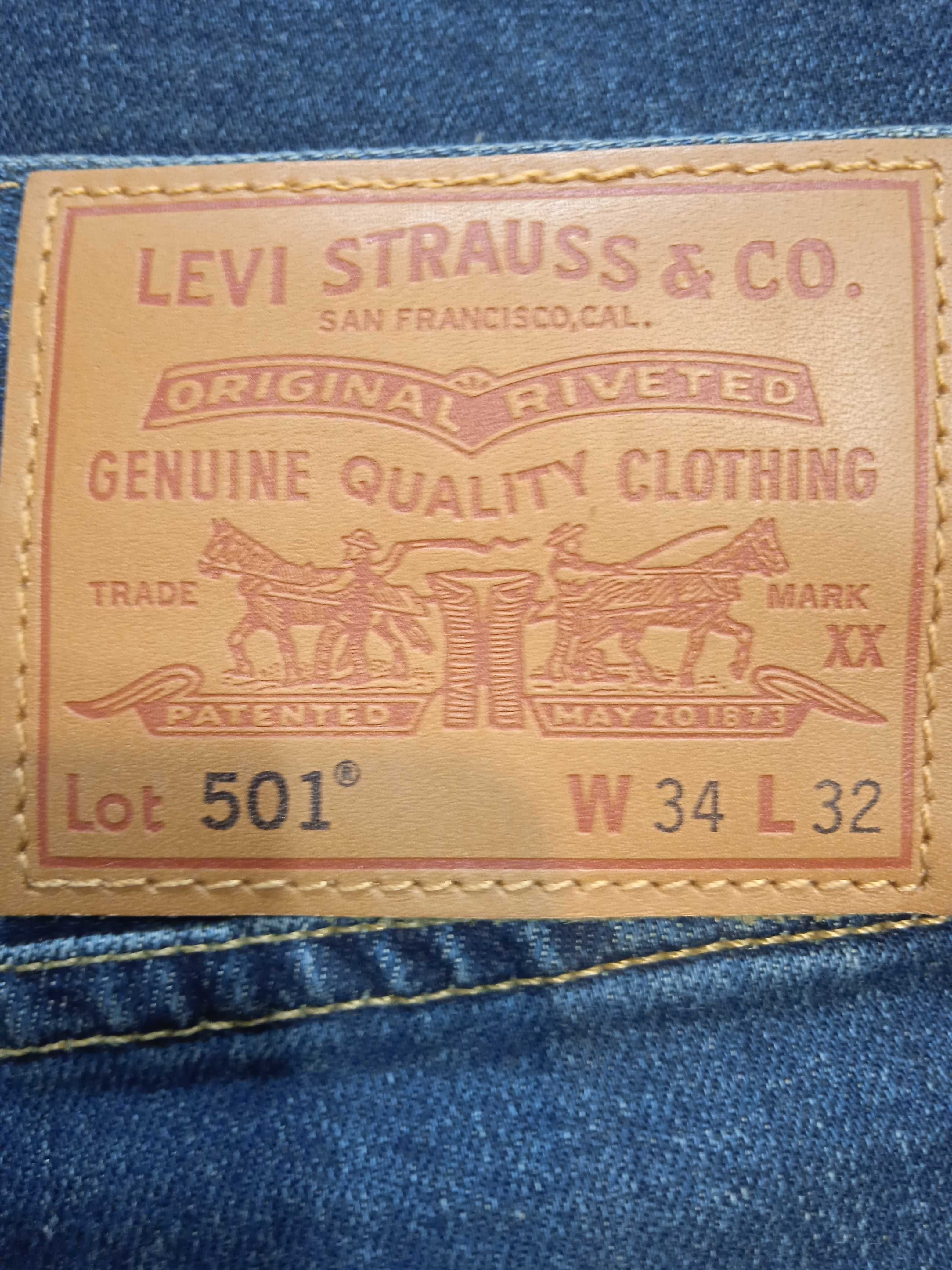 Levis 501 Premium Nowe spodnie jeansy W34 L32 Super Cena!