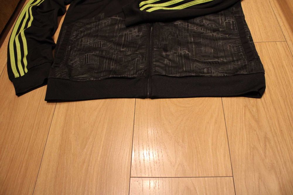 JAK NOWA Bluza na zamek,męska,ADIDAS,roz.L,czarna