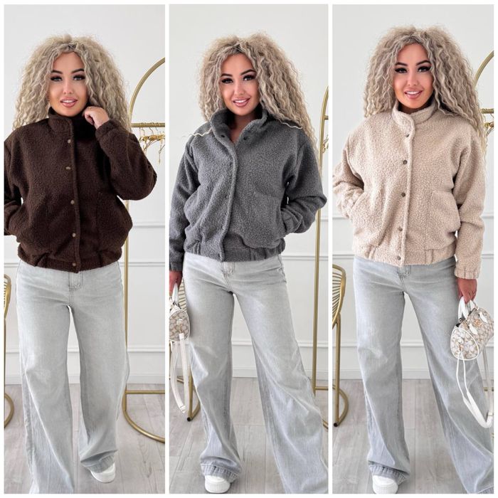 Бомбер жіночий барашек . Кофта на пуговках. Кашемір Букле