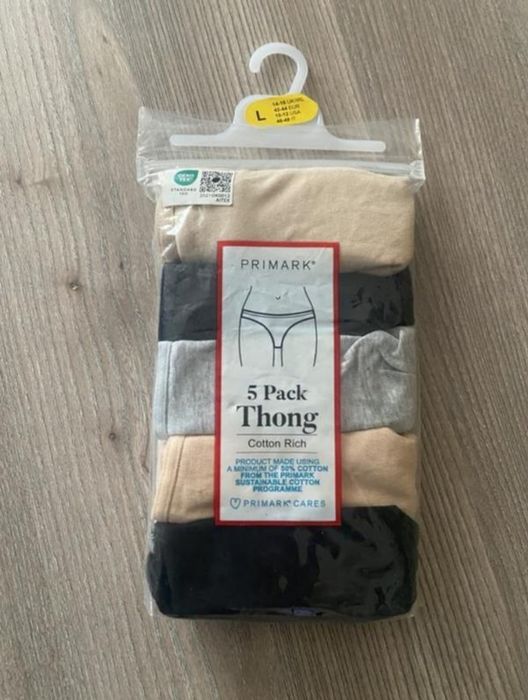 Набір базових бавовняних трусів primark 5 шт