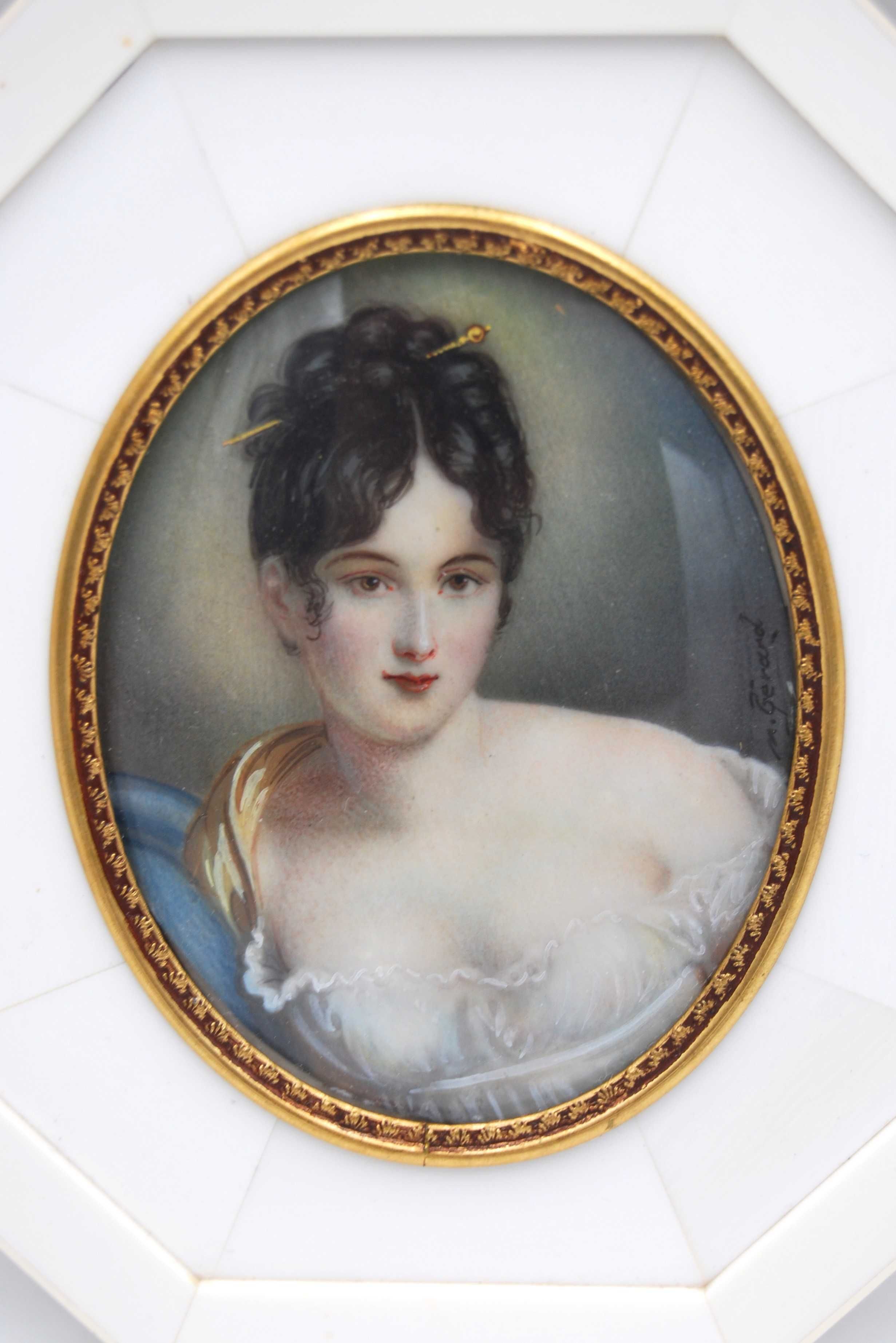 Miniatura z portretem Madame Récamier