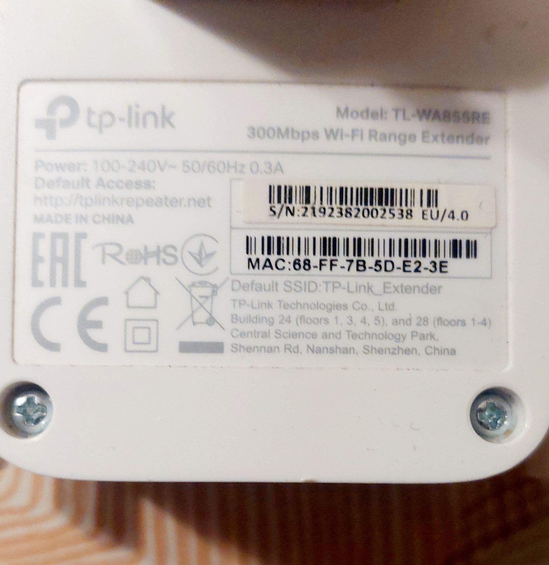 Wzmacniacz sieci  TP-Link TL- WA855RE