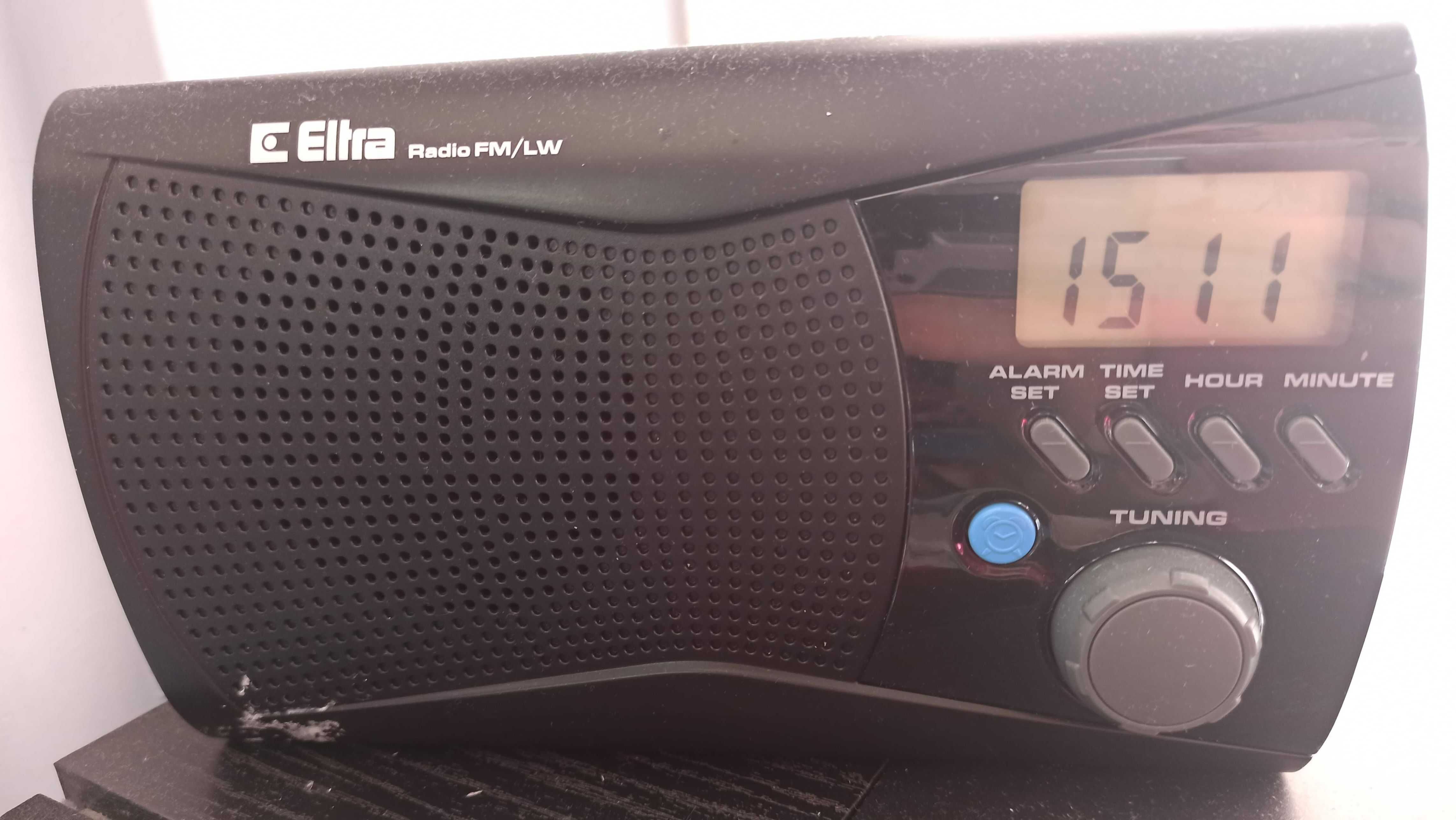 radio ELTRA Kinga 2 sieciowo-bateryjne AM FM zegar budzik