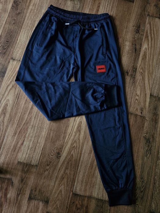 Męski spodnie dresowe granat ciepłe bo ss xl l nowe prezent