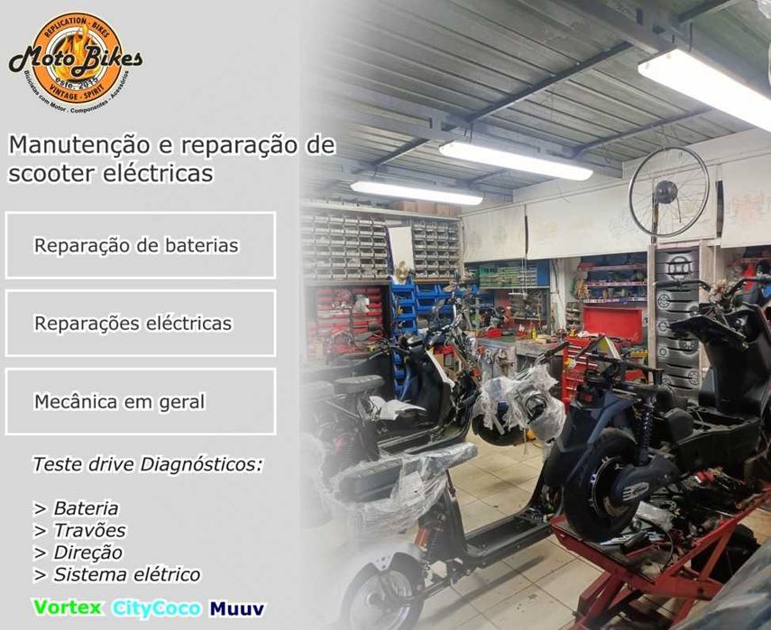 Manutenção e reparação de scooter elétricas