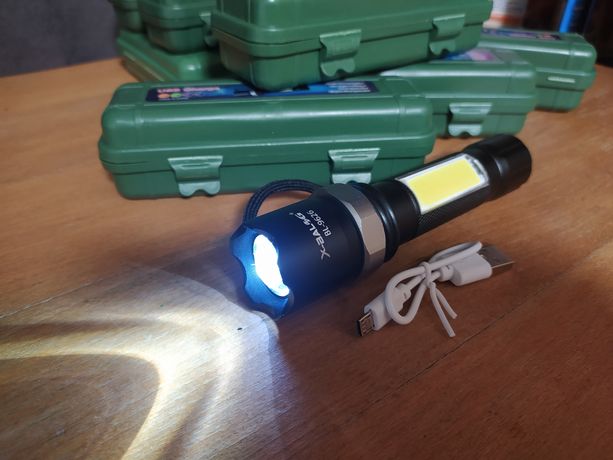 Тактичний ручний ліхтар фонарь BL-9626 USB COB