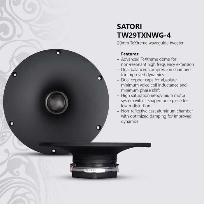 NOWY głośnik wysokotonowy SB Acoustics SATORI TW29TXNWG-4 TeXtreme