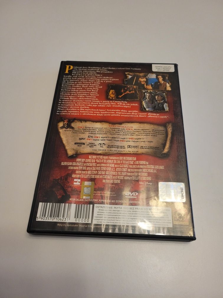 DVD Piraci z Karaibów Klątwa Czarnej Perły