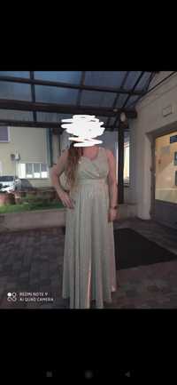 Sukienka suknia długa brokatowa