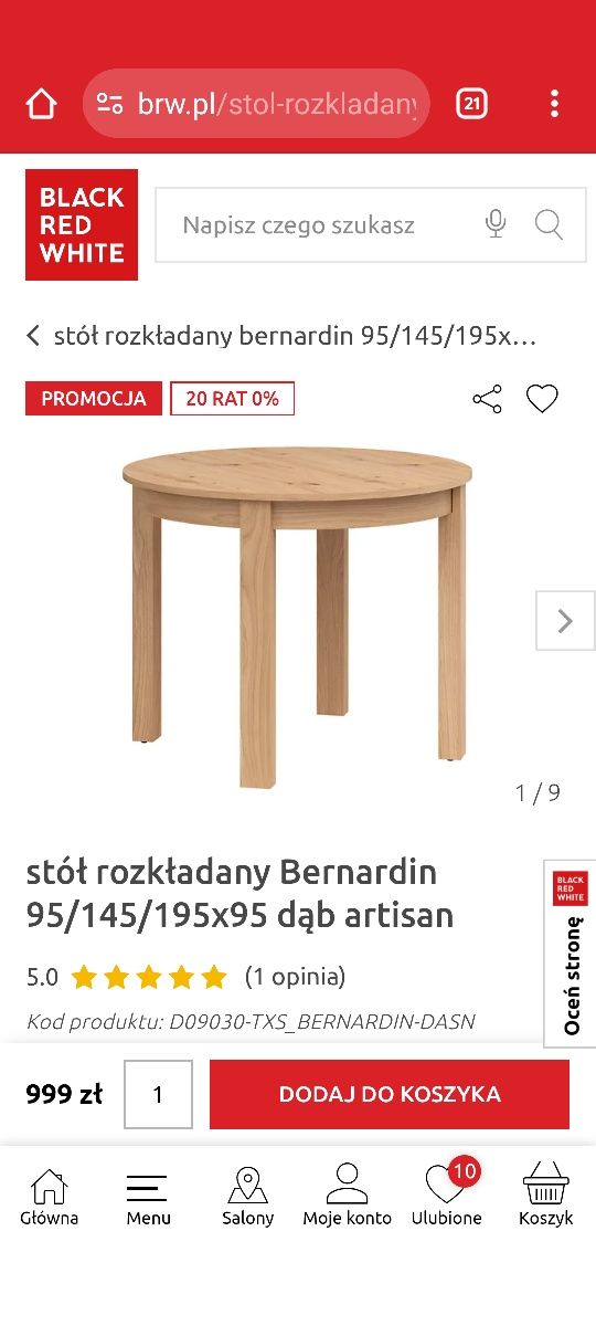 Nowy stół rozkładany