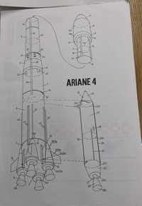Model kartonowy rakiety Ariane 4 Hobby Model 61 - 1:72