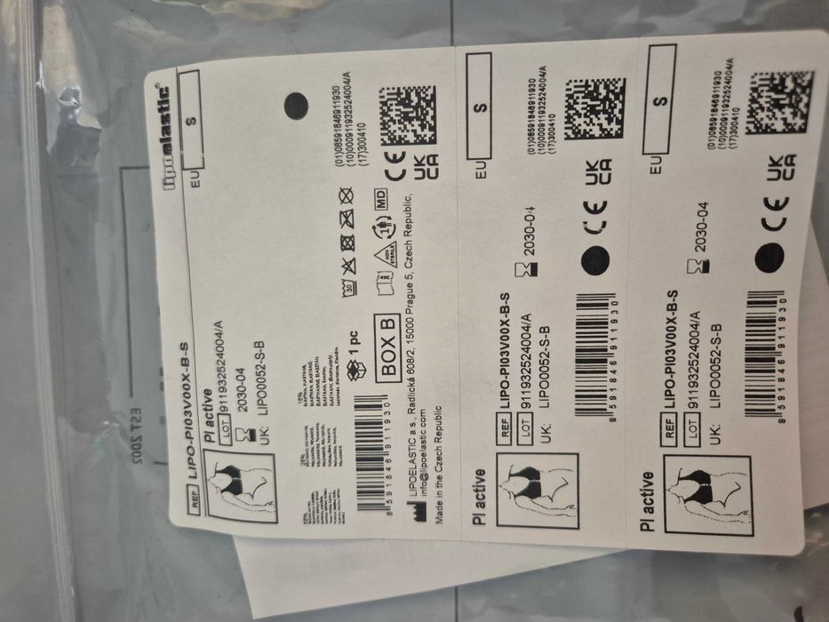 Biustonosz pooperacyjny, nowy - Lipoelastic Active - mały rozmiar