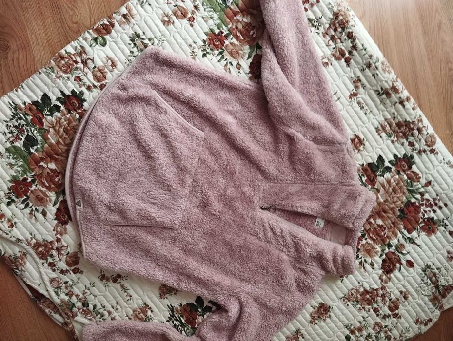 Różowa damska bluza miś L