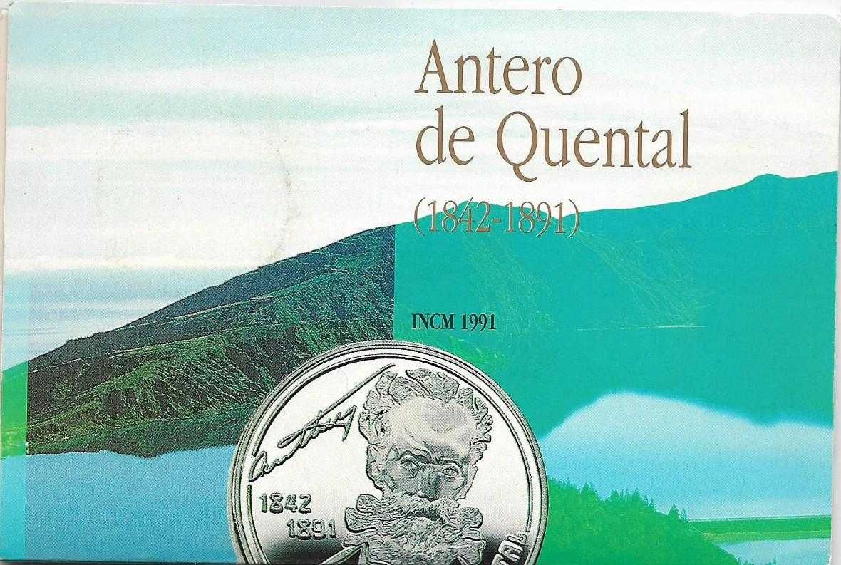 Antero de Quental - - - 100$00 - 1991 - - - - - Moeda de Prata