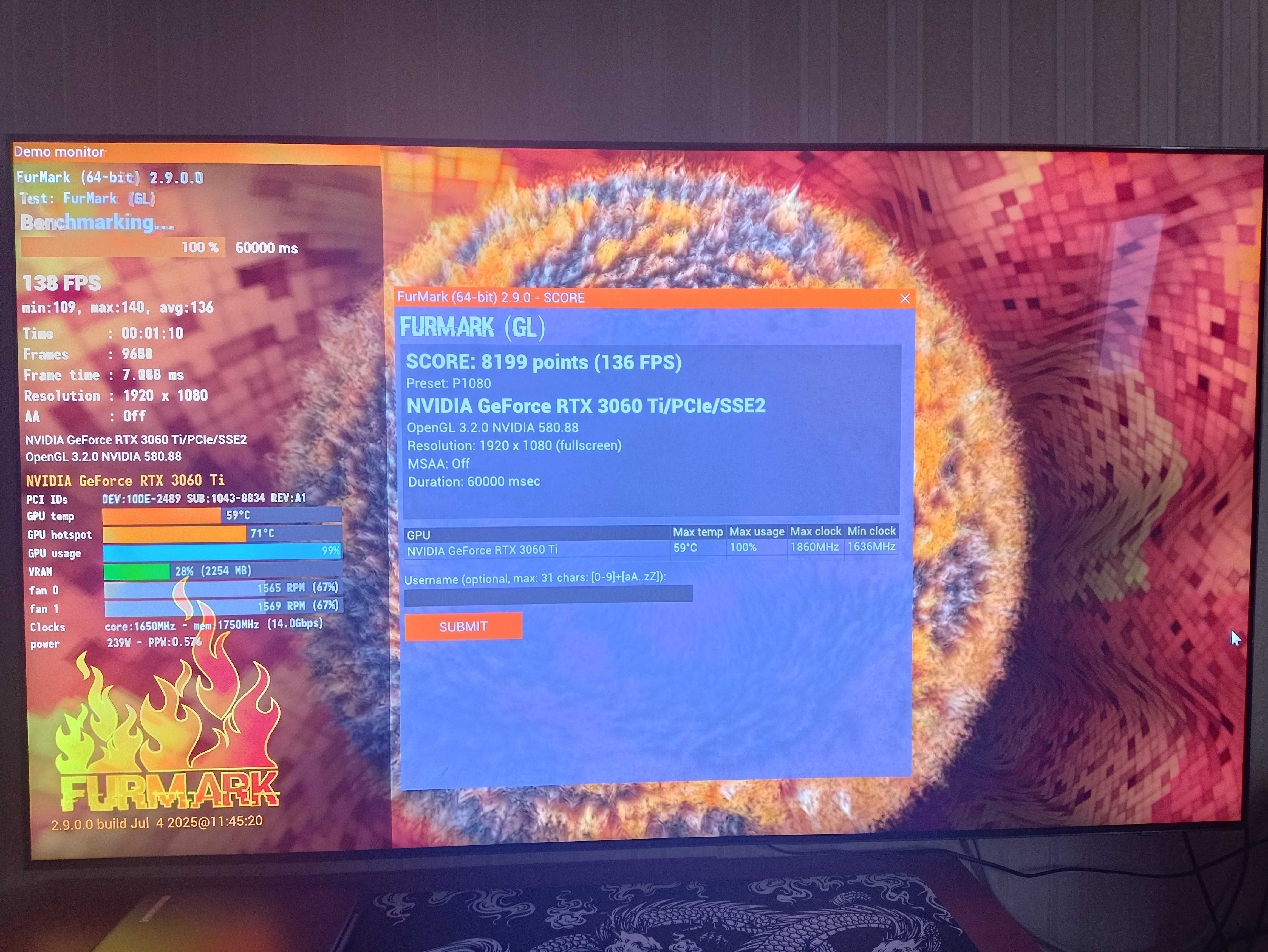 rtx 3060 ti Asus Strix