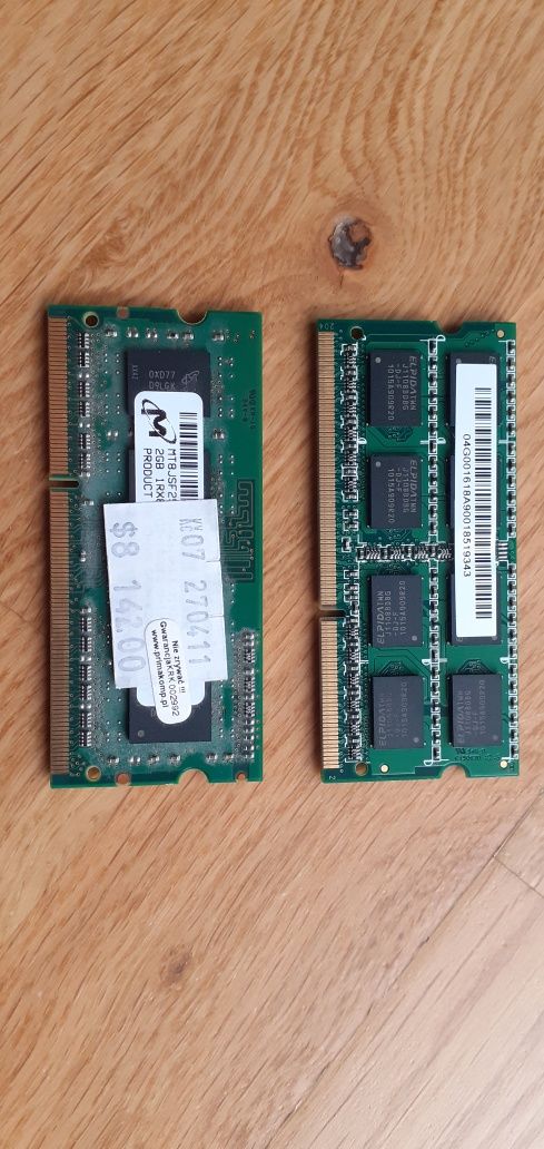 Pamięć RAM DDR3 2GB dwie sztuki