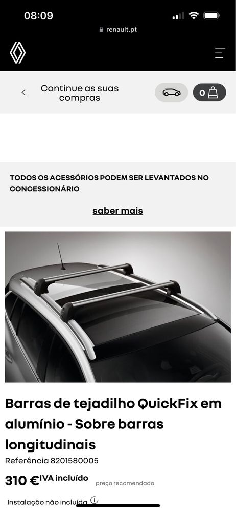 Barras de tejadilho Renault Megane IV Estate