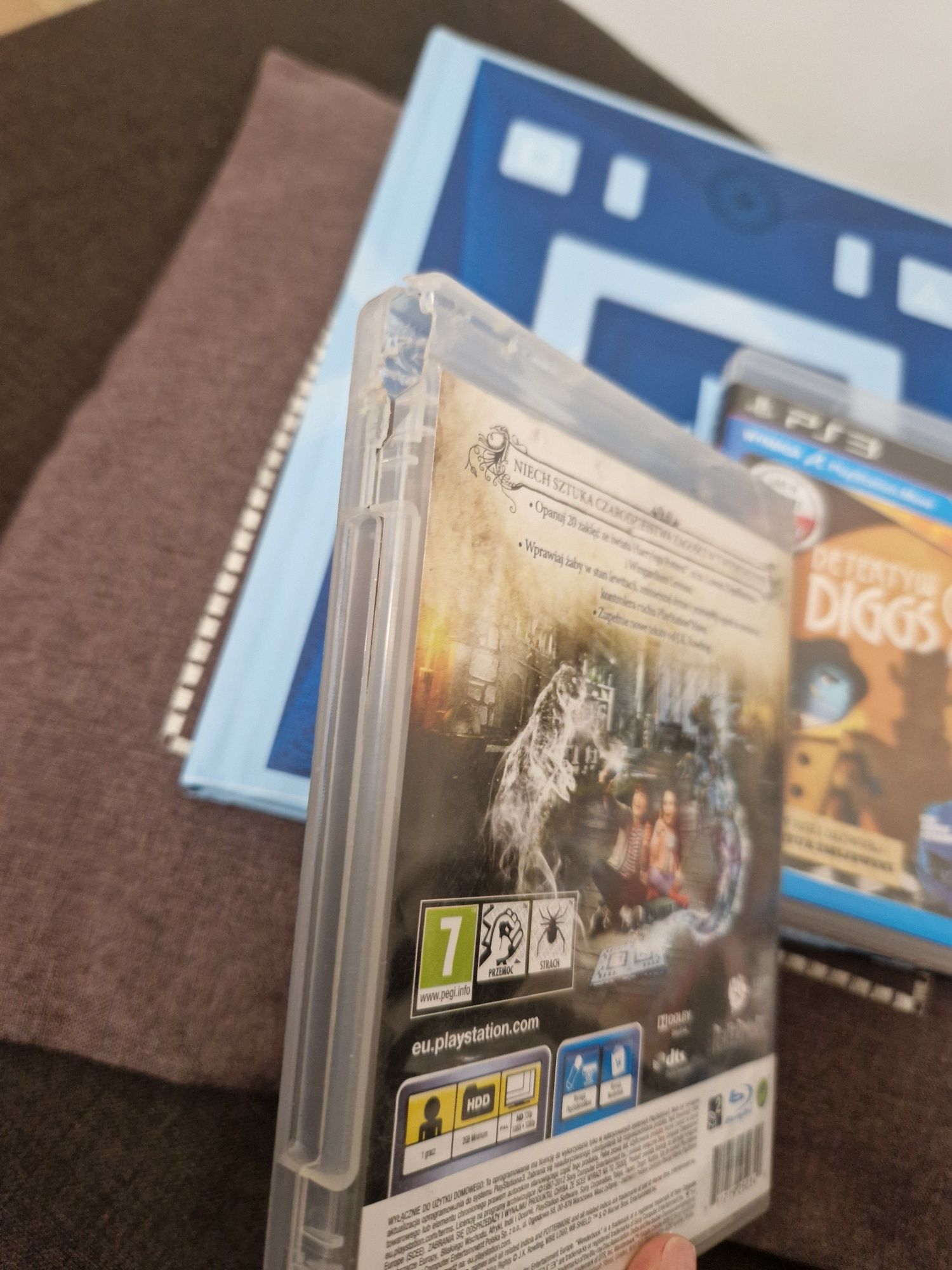 Ps3  move: wonderbook, księga czarów, detektyw diggs