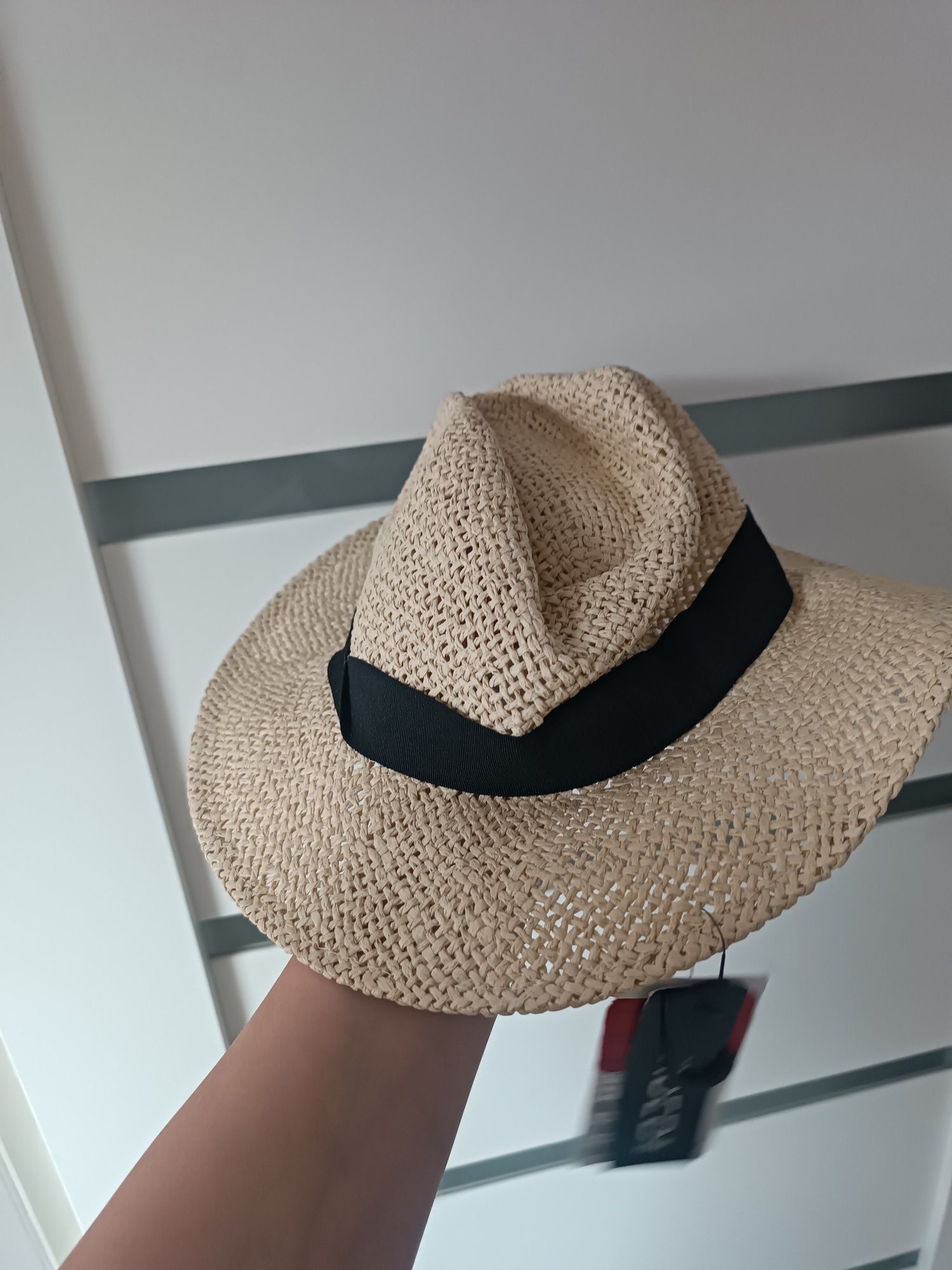 Nowy kapelusz damski Boho pleciony h&M