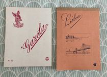 Conjunto Dois Blocos Cadernos Quadriculados Vintage A4