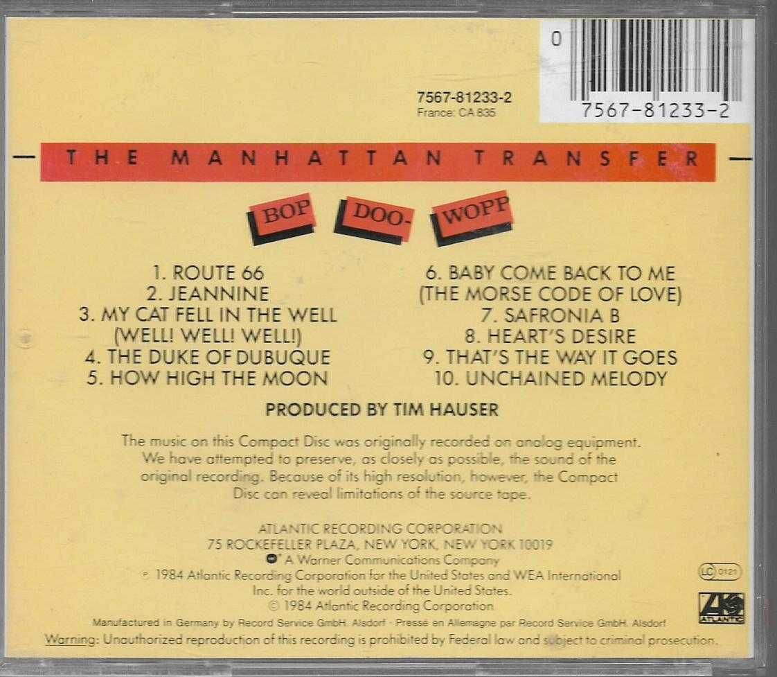 Manhattan Transfer - - - - - Bop Doo Wopp - - - - - CD