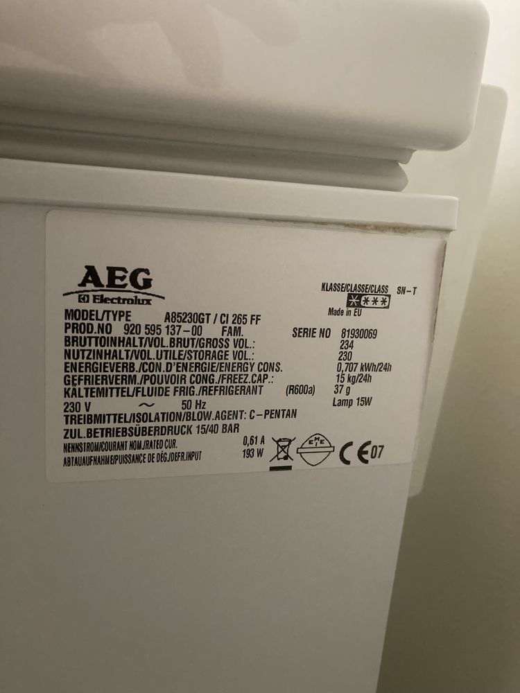 Arca frigorifica no frost, AEG