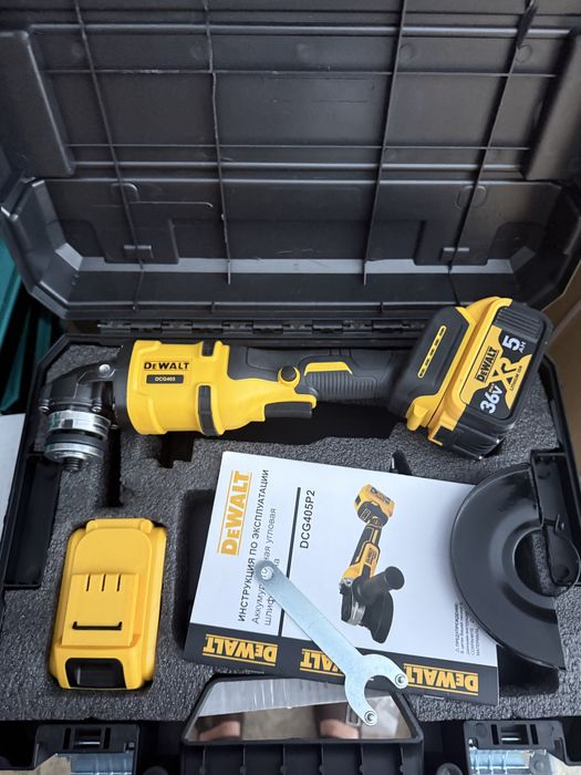 Аккумуляторная болгарка DeWALT DCG405P2 | 36V | 6.0 A/h