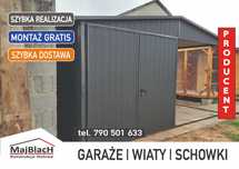 Garaż Blaszany z zadaszeniem bocznym | Wiata ogrodowa |  – Maj-Blach