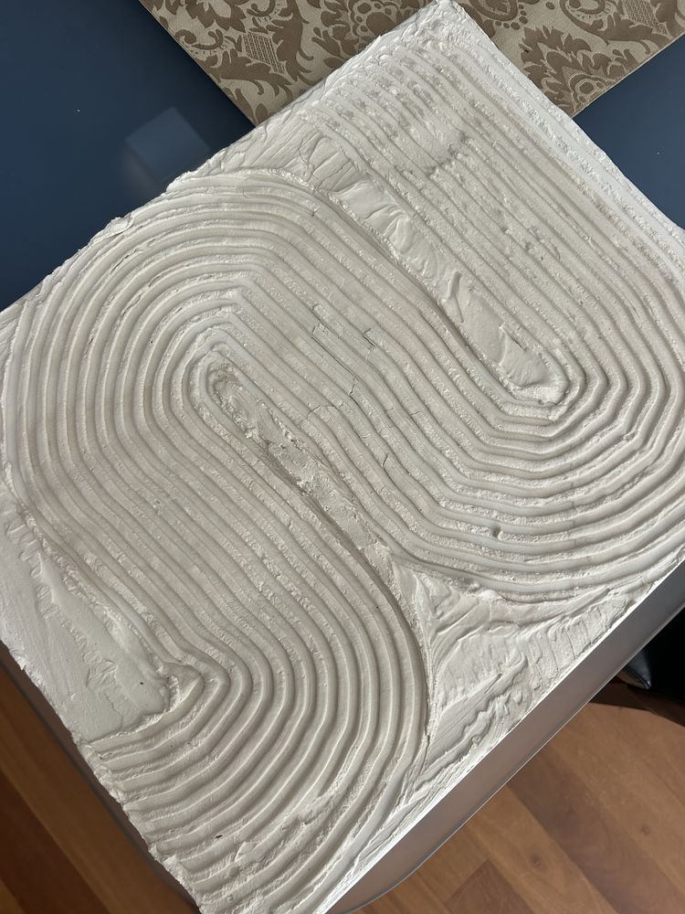 Quadro branco gesso 3d 40x50