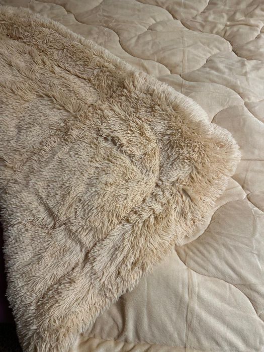 Koloco Махровий плед, покривало травичка, хутряна ковдра 220*240