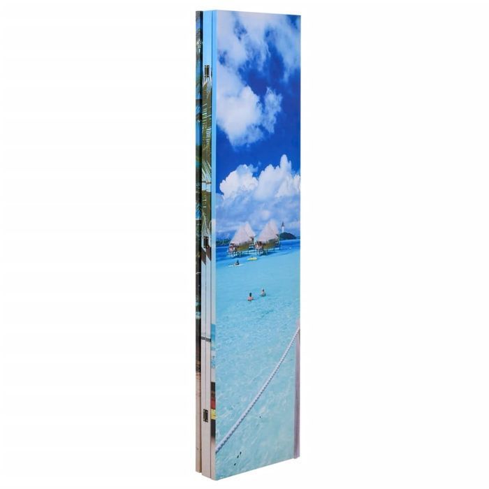 Vidaxl Składany Parawan, 160X170 Cm, Motyw Plaży