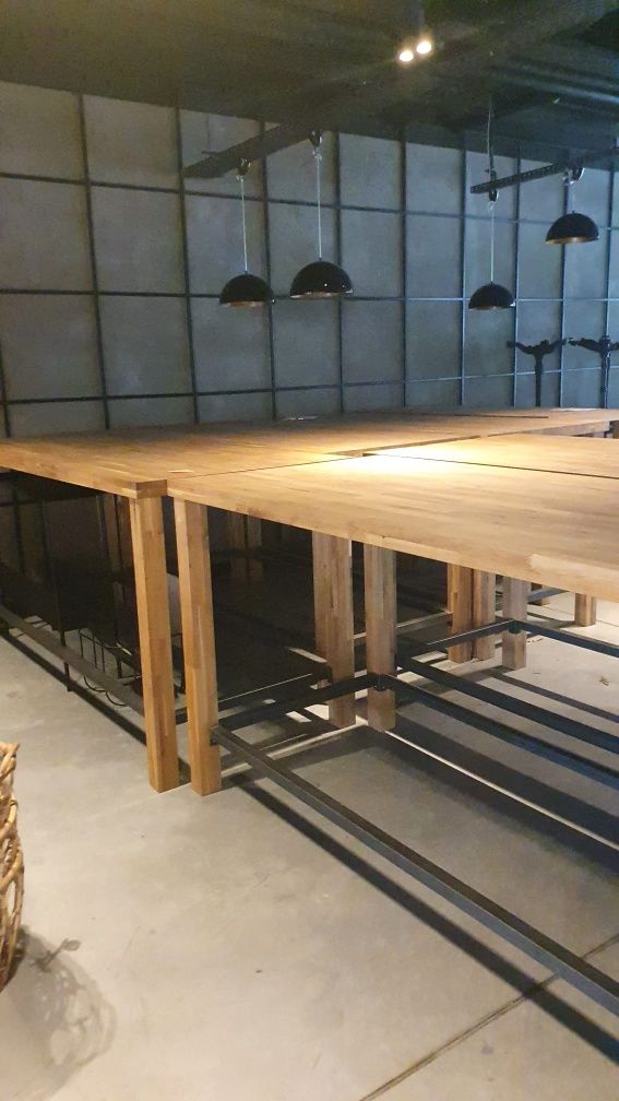 Stół wysoki barowy drewniany