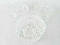 Kryształowe salaterki 3x kryształowa miseczka PRL grube szklane misecz