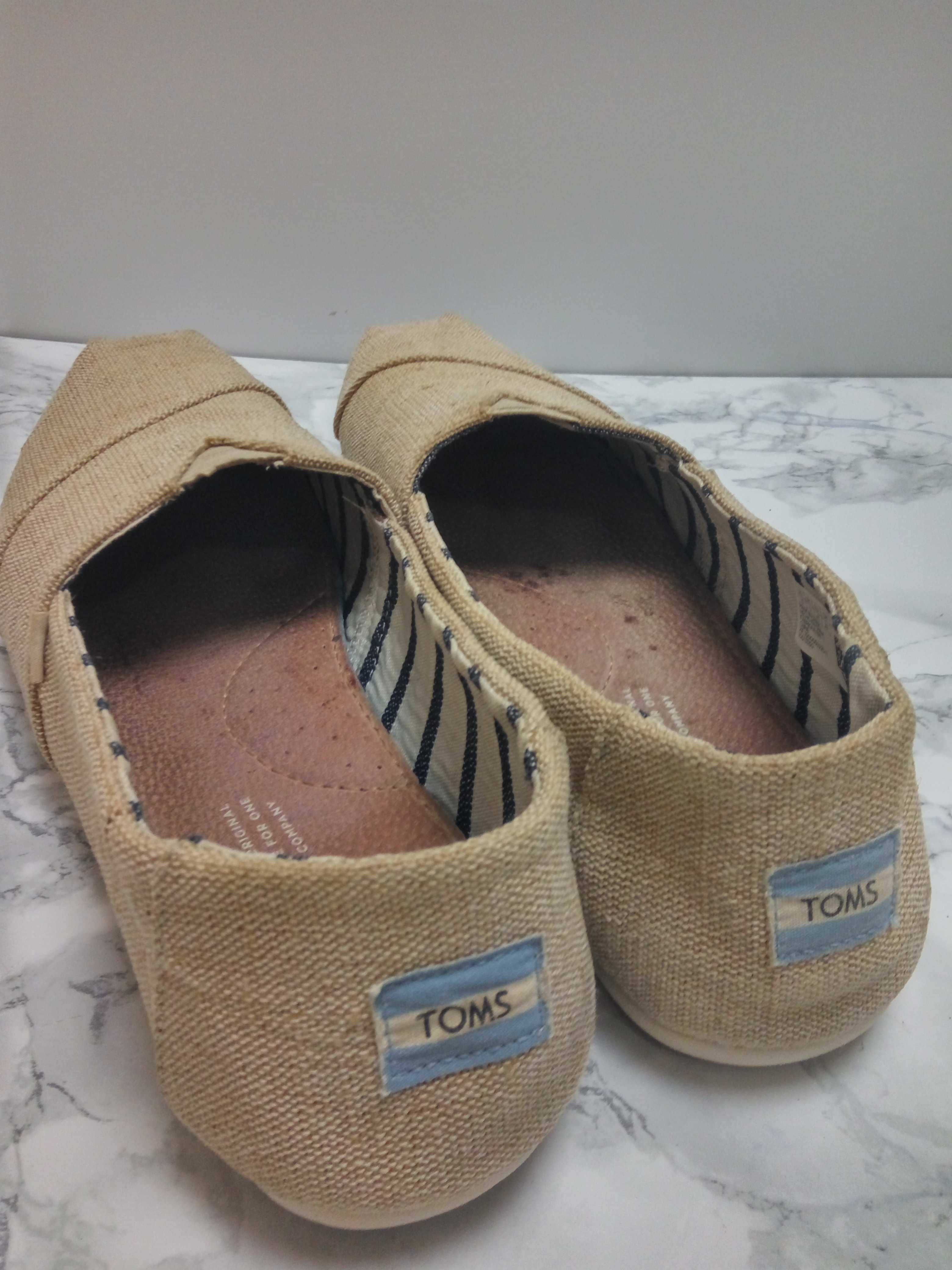 Льняные мокасины, эспадрильи Toms