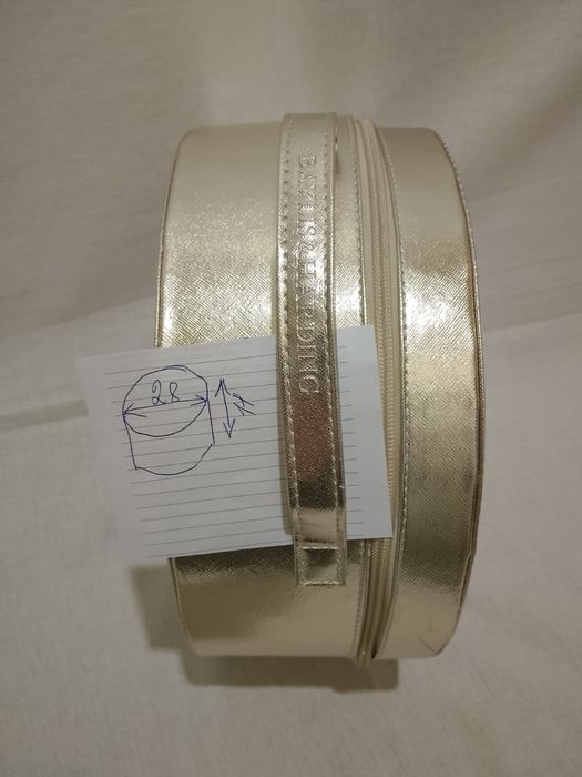 Сумка золотая с длинной ручкойй