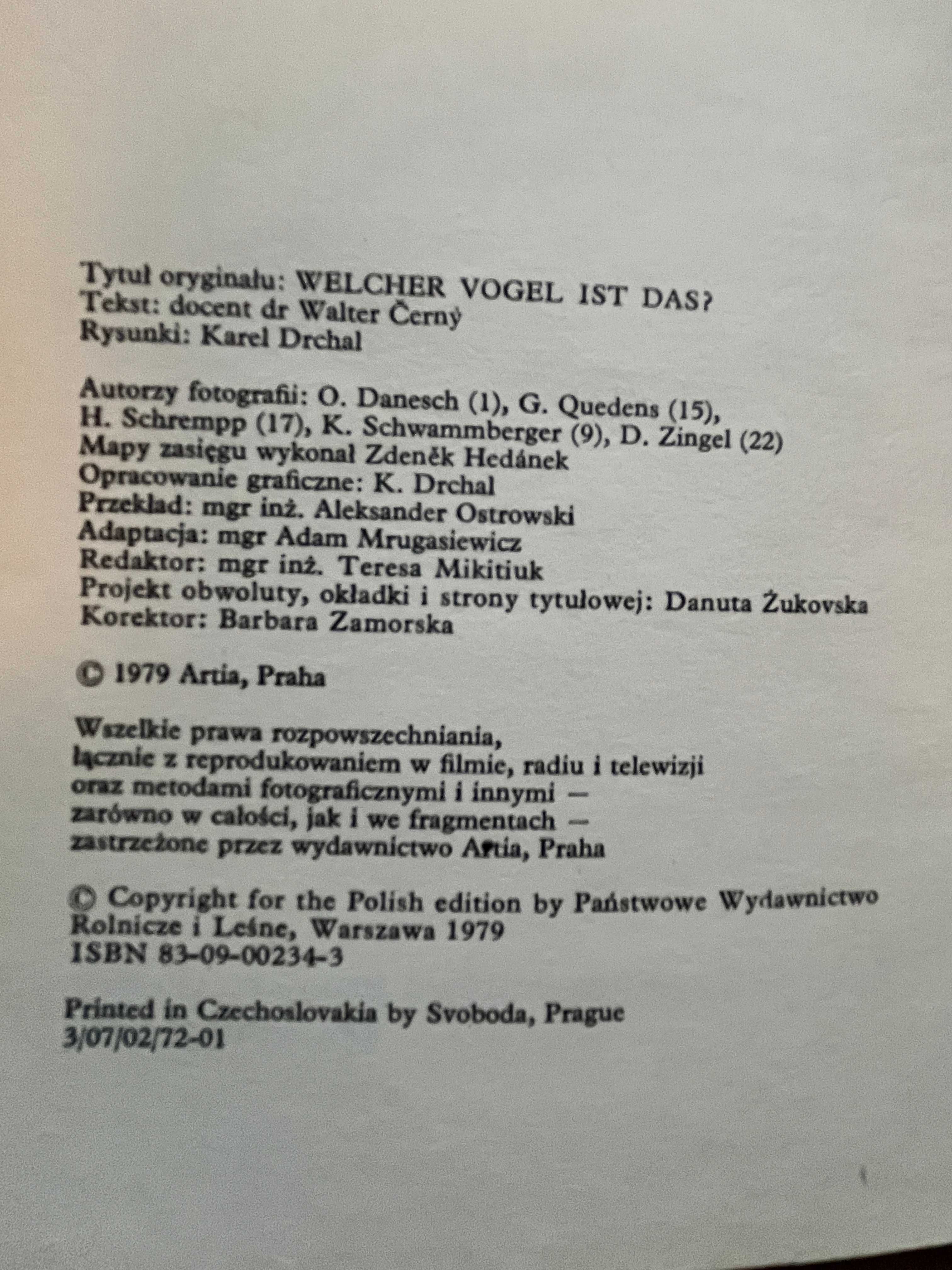 Jaki to ptak? Walter Černý, Karel Drchal