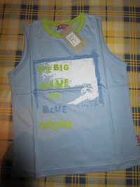 T-shirt de criança azul NICO The Big Wave in Blue Ocean 4 anos NOVO