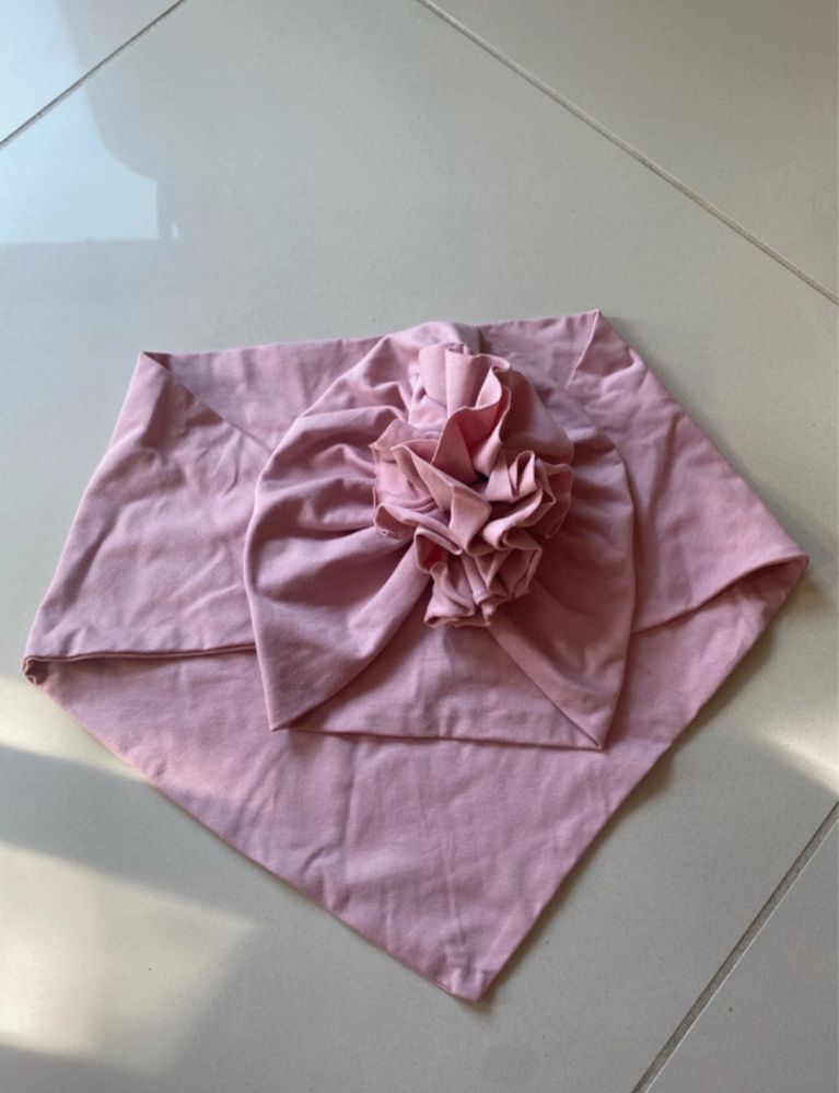 Śliczny zestaw turban+chusta dziewczynka 3-5 lat