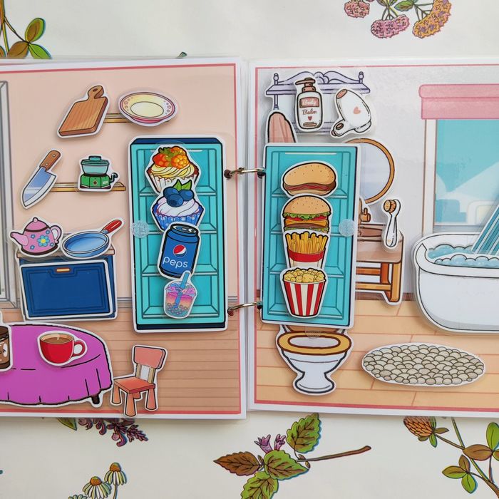 Тока Бока сім'я будиночок ігри на липучках альбом книжка