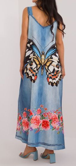 Wyprzedaż Sukienka Boho kwiaty dluga