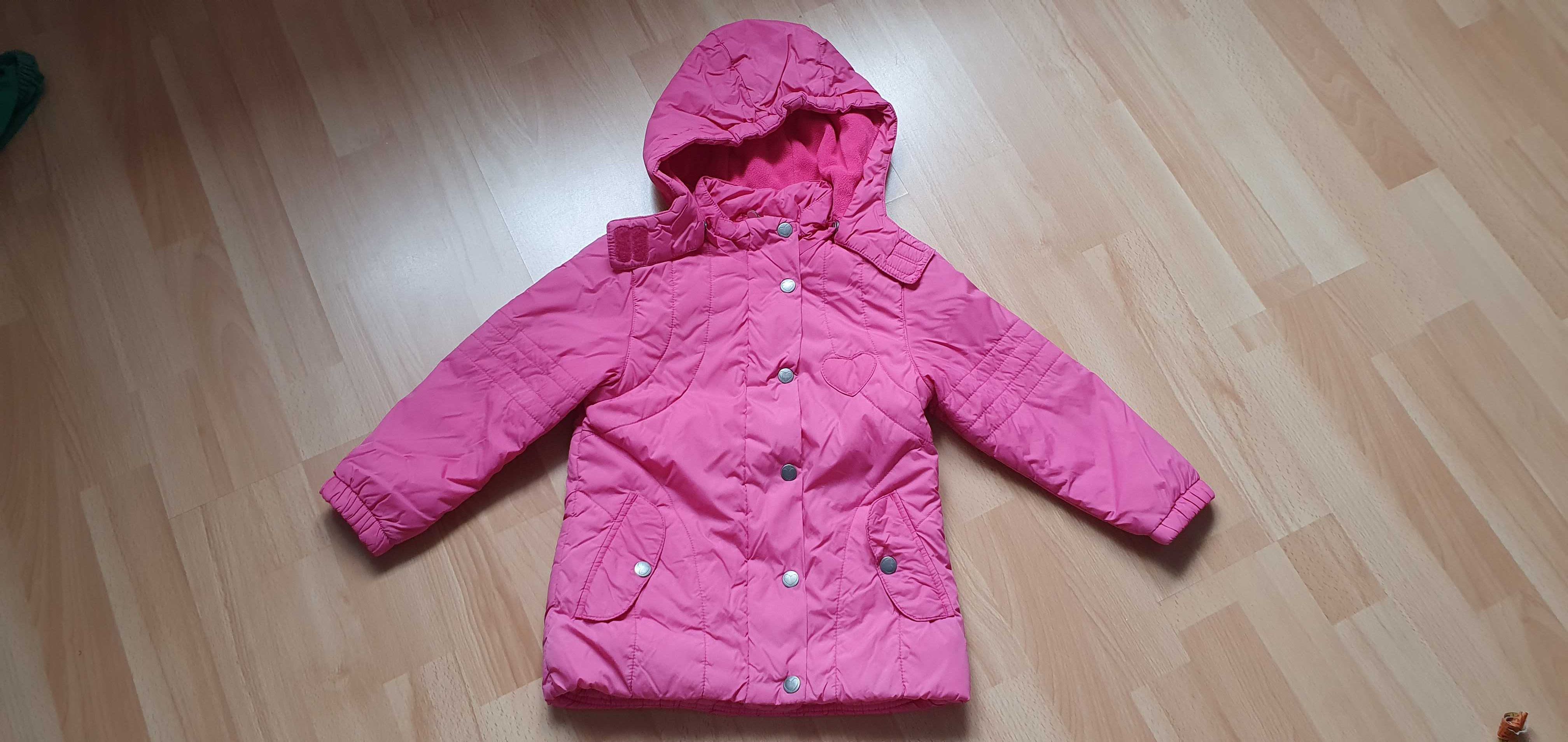 Różowa wiosenna kurtka rozmiar 98-104cm