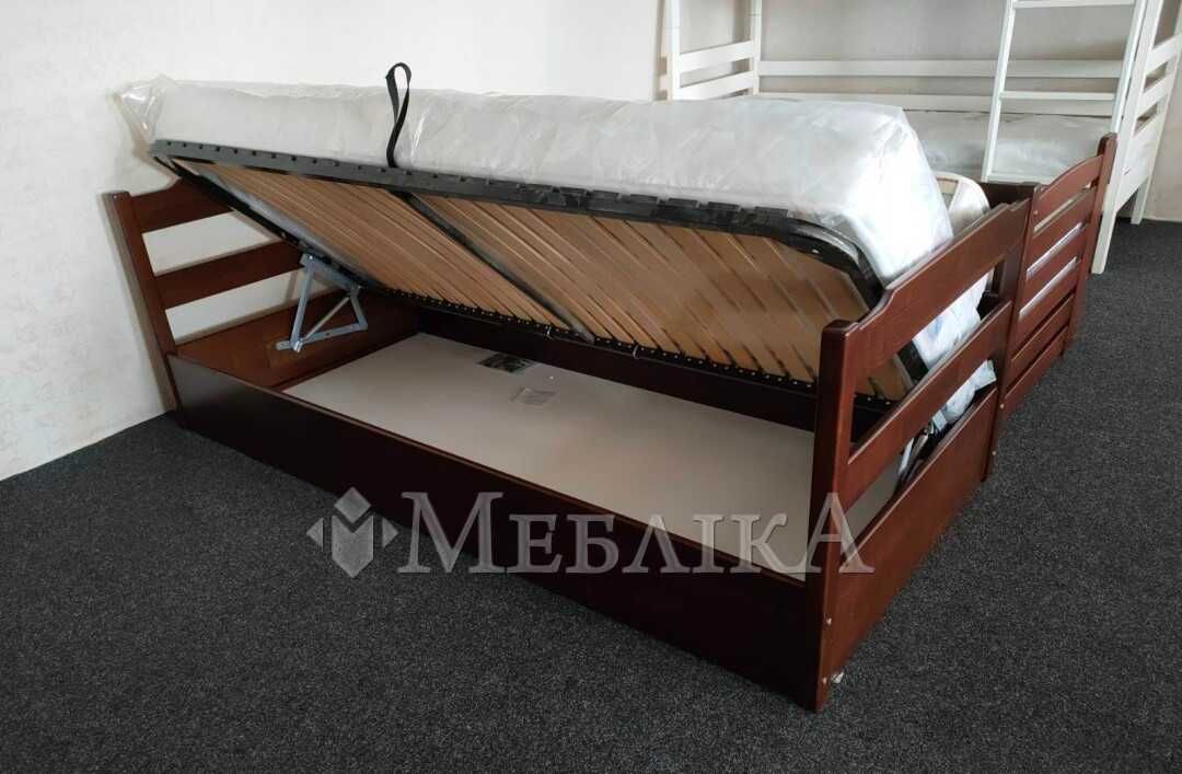 Дитяче ліжко з підйомним механізмом, нішею, дерево бук 90*200