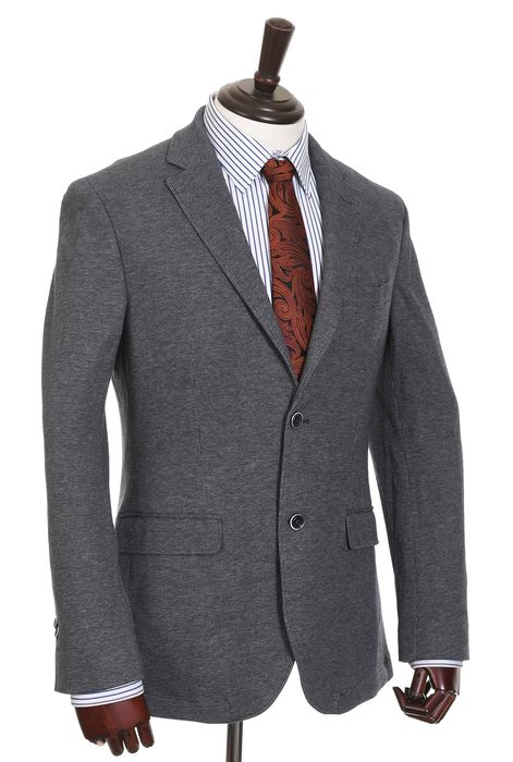 MASSIMO DUTTI melanżowy granatowy blezer męski z dżerseju marynarka 50