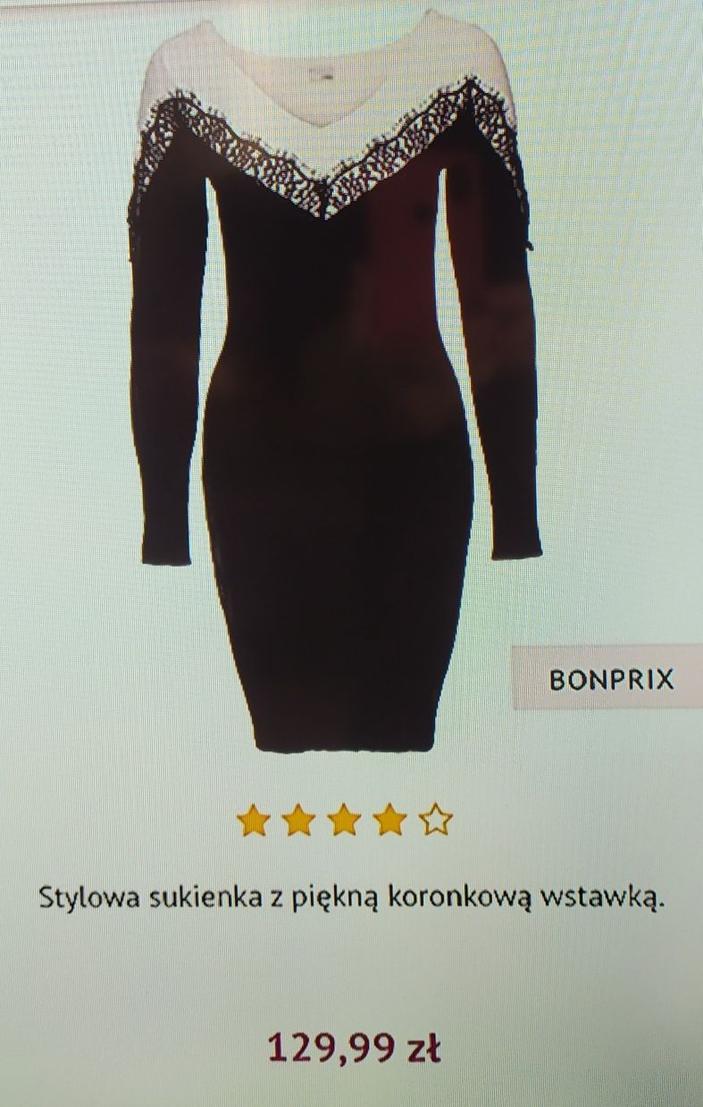 NOWA sukienka z wstawką i koronką r.40/42  BODYFLIR boutique